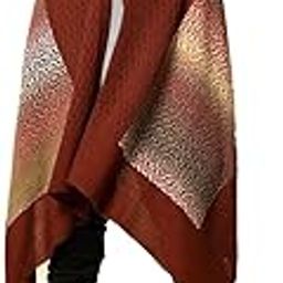 Women Tree Trunk Patterned Wrap (DEEP Rust/Multicoloured_Free Size)-35