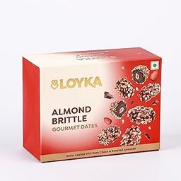 LOYKA Almond Brittle Dates-10 Pc Crunchy Dates Coated With Dark Choco & Roasted Almond Gift Hamper Morning Or Evening Snack,100 Grams-image-62