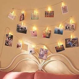 MPS My Party Suppliers Battery operated Photo String clip Lights, Sparkle Fairy Lights, Clip Lights for Photo Hanging, Photo Clip Led Lights Decoration, Hanging Lights (straight clip 20led warm white)-image-15