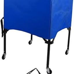 Enakshi (LABEL) Creations Rolling Sports Ball Cart Folding with Wheels for Volleyball Football Outdoor Blue-picture-20