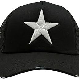 The Tie Hub Men's Cotton Mesh Snapback Trucker Baseball Caps with Embroidered Star Design-image-30