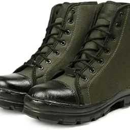 MSG Industries Pure Genuine Leather Warrior Jungle Boot for Men, Canvas Boot, Casual boot,Uniqui boot, NCC Boot, Army Boot Shoes (Militry Jungle)-image-9