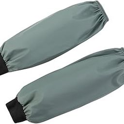ATORSE Waterproof Oversleeves PU Thick Arm Sleeves for Housework Cooking Protection Dark Green-image-9