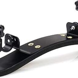 PERLMAN Violin Shoulder Rest, Premium Large Arc aluminum alloy plate skeleton High strength sponge Comfortable violin shoulder pad -Black (4/4)-picture-1