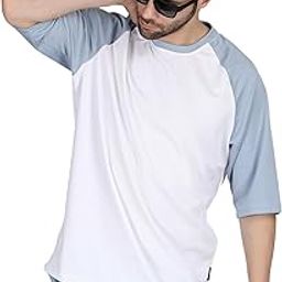 RAXEDO Dry Fit Tshirt for Men, Raglan Style | Oversized Tshirt for Man - Old Money T Shirts for Men, White Plain Tshirts-image-20