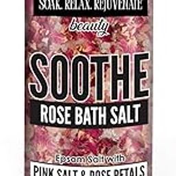 Soothe Rose Epsom Salt Crystals for Bath With Epsom Salt, Pink Salt and Rose Petals - Relaxtion and Aromatherapy | 500g-0