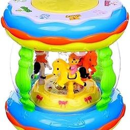 KITIKITTZ® Merry-Go-Round Music Drum Play with Colorful Light and Musical Educational Toy(HCCD Enterprise)-picture-11