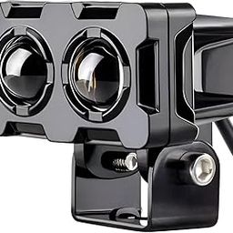 SARRA Mini Driving Fog Light – 60W Amber & White Projector | High/Low Beam 1.3'' | Universal Headlight for Motorcycles, Scooty, Cars, SUVs & ATVs | Dual Color LED Spotlight | Angel Eye LED DRL-image-3