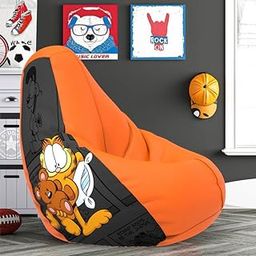 ComfyBean Bag with Beans Filled XL- Official: Garfield Bean Bags - for Kids - Max User Height : 4 Ft. - Weight : 30 Kgs(Model: Garfield_ARTWORK-7b - Orange)-2