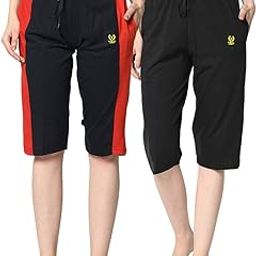 Regular Fit Women Capris(Pack of 2-MACK633834)-image-6