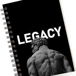Daily Planner Undated - A5 Size 90 days Wirobound Notebook - 3 Months Daily Schedule, To do list, Selfcare, Notes - 350 Gsm Legacy Stoic Motivational Quote Cover - 9 x 6 Inches-15