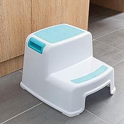 JUVIW Step Stool for Kids Toddler Stool for Toilet Potty Training Slip Resistant Soft Grip for Safety as Bathroom Potty Stool Kitchen Step Stool Dual Height Wide Two Step-picture-10