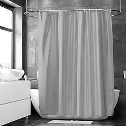 Encasa XO Polyester Shower Curtain Waterproof | Zz Light Grey Bathroom Curtains For Women & Men With 10 Hooks | Easy Installation | Quick-Drying Curtains | (183X213 Cm, Solid, Opaque)-image-42
