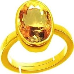 Natural Yellow Topaz Gemstone Ring 5.25 Ratti / 4.50 Carat (Sunela Stone Ring) Lab Certified Adjustable Ring in Panchdhatu for Men and Women, Sunhela Stone Ring-image-55