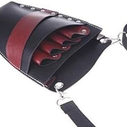 KRAFTMASTERS®Professional Clamp Pouch for Hair Dressing Like Scissors, Comb Clips Holster Bag Stylist Tool Belt (Black & Red).-image-27