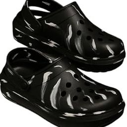 Unisex Classic Clogs, Marble Pattern Design, Ventilated Comfort, Water-Resistant, Adjustable Back Strap-picture-15