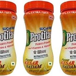 D Protitas Sugar Free Protein Powder, Kesar Badam Flavour, with Vitamins and Minerals-image-41