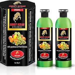 Fruit Vinegar Gel Color, honey ocean Organic & Natural Hair Color Dye for Men&Women Ammonia Free 10 Minutes Hair Colour Gel A+B 500 ML (500ml x 2) (BLACK)-45