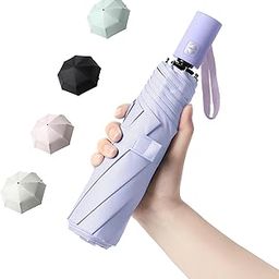 Small UV Protection Travel Umbrella Compact for Rain and Sun UPF 50+ Windproof Portable 42 inch Umbrella for Women and Men-image-88