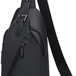 Slim Sling Bag for Men women Side Shoulder Bag Crossbody Bag Chest Bag for Upto Small One Shoulder Side Pouch with Earphone Port Water-resistant Mobile Passport Bag for Travel, Office(1)-image-34