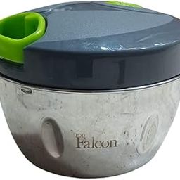 Amulya Falcon Food Grade Stainless Steel Handy and Compact Vegetable Chopper with 3 Stainless Steel Blades, Extra BPA Free Storage lid to use as Container (450ml, Green)-26