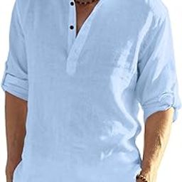 Combo of Men's Cotton Blend Full Sleeve Short Kurta Shirt with Mandarin Collar Pack of 2-image-58