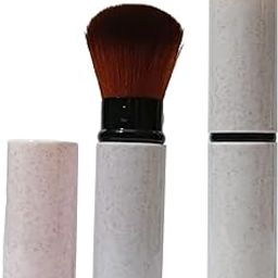 Red Square Retractable Brushes Powder Brush Foundation Brush Blush Brush Bronzer Brush Face Blender Brush Mineral Blending Buffing Concealer BrusheMakeup Brush Portable With Cover (Multicolor) (321)-39