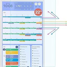 i-Tensodo Anti Blue Light Anti Glare Screen Protector for 22 inch Digital Calendar Wall Touch Screen Glare Filter UV Blocker Eye Protection Film-image-15
