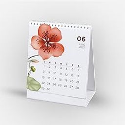 Visual Creation Desk Calendar 2025 Flower Enchanted series for Office Home Table Desk Couple - Enchanted series 2025 (Flower enchanted series 02)-image-30
