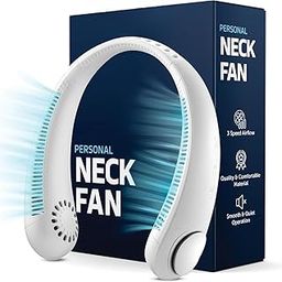 Portable Neck Fan for Summer, Bladeless Wearable Fan, USB Rechargeable, Hands-Free Personal Fan with 3 Speeds, Quiet Cooling for Travel, Outdoor, Office, Sports, Hiking-picture-31
