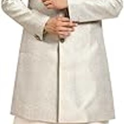 kisah Men Printed Kurta Sherwani Set Indo-Western, Full Sleaves, Knee Length, Straight, Regular Fit, Mandarin Collar Ethnic Casual wear-picture-22