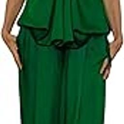 Women's Two-Piece Set. Elegant Convertible Origami-Draped Top & Transformable Palazzo Pant Set - Versatile & Chic Modal.-picture-9