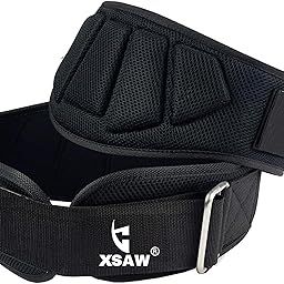 XSAW Power Guidance Nylon Weightlifting Belt Lumbar Waist Support Trainer Protector Belts for Weight Lifting Fitness Sport Gym for Men and Women - Adjustable Size (Xtra Large (40 To 44 inch))-image-52