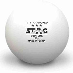 STAG ICONIC High Performance Supreme Table Tennis (T.T) Balls| Advanced 40+mm Ping Pong Balls for Training, Tournaments and Recreational Play| Durable for Indoor/Outdoor Game - Pack of 6 (White)-53