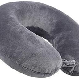 Velvet U-Shaped Neck Rest Pillow for Travel Micro Fibres Soft Cushion ( Grey_ Pack of 1)-picture-49