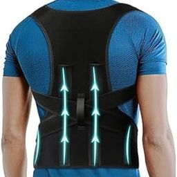 Free Size Posture Corrector For Men And Women Back Support Belt Back Pain Back Straight And Shoulder Support Belt (Universal Size) (Metallic Belt)-image-45