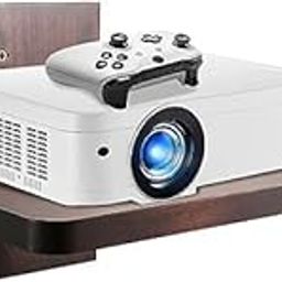 Floating Projector Wall Mount DVD Shelf Wooden Floating Entertainment Center Supports 24lbs,Perfect for Projector,DVD Player,Game, Cable Box, Floating Shelf for Under TV (Single Shelf)-picture-16