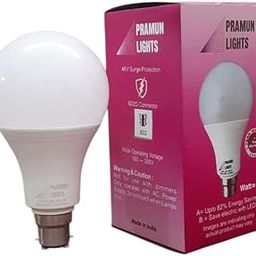 PRAMUN LIGHTS, 18W LED Bulb, Cool Day Light, 1620 Lumen, 4KV Surge Protection, B22 D Base, 1 Year Warranty, (Pack of 2)-image-52