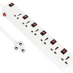 FEDUS 10 Meter 32 Feet Long Extension Board Extension Box | Spike Guard 6 Socket 6 Switch Junction Box with Switch, Extension Cords Cord, Spike Buster, Extension Board with Wire (6 Socket 6 Switch)-12