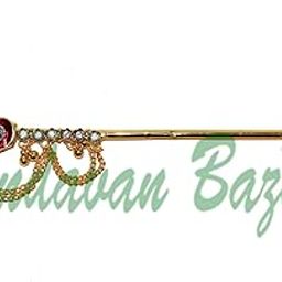 VRINDAVANBAZAAR.COM Peacock with Small tangles Metal Flute (Length= 16 cm, Multicolour)-image-10