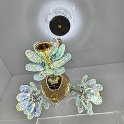 swanart Floral Crystal LED Ceiling Light - 3-Flower Design, Multi-Color LED, Ideal for Living Room, Bedroom, and Party Decor-image-65
