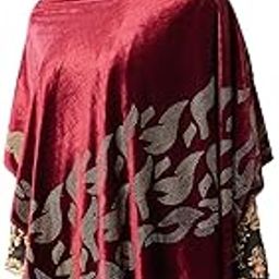 Women Chaman Reversible Fine Pashmina Wool Blend Stole, Shawl, Scarf, Heritage Kashmiri Pahsmina Stole, Evening Wrap (Size 28X80 inches)-image-73