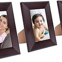Amazon Brand - Solimo Collage Photo Frames, Set of 3, Tabletop (3 pcs - 5x7 inch), Rosewood Color-image-7