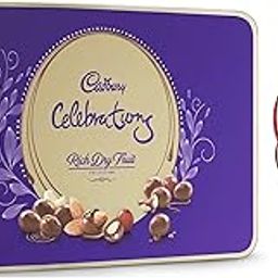 Cadbury Celebrations Rich Dry Fruit Chocolate Gift Box, 177g + Hand Made Rakhi-image-80
