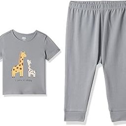 Amazon Brand - Jam & Honey Baby's Boy & Girl Comfy 100% Soft Pure Cotton Printed Snap Up Full-Sleeve Unisex Regular Fit T-Shirt-7