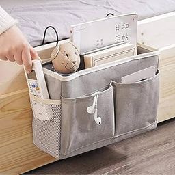 Drona MART Bedside Caddy Essentials Pocket Hanging Storage Organizer, Sofa Side Hanger Holder Bag for Dorm, TV Remote Control, Phones, Magazines, Tablets (Pack of 1, Multicolor)-image-63