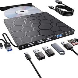 VAIYI External CD/DVD Drive for Laptop, Portable DVD Player for Laptop, 8 in 1 USB 3.0 CD/DVD-ROM +/-RW CD Burner,cd Drive External USB cd Reader Compatible with Desktop Mac,Windows 11/10/8/7 Linux-picture-17