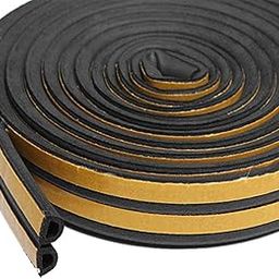 5m Foam Self Adhesive Window Door Excluder Seal Strip Tape D 9x6mm Black| Home Improvement | Building & Hardware | Doors & Door Hardware-picture-26