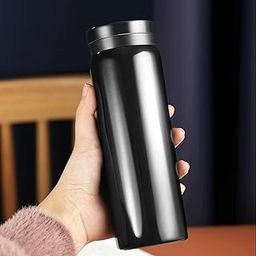 Personalized 250ml Tea Flask & Small Water Bottle Set - Compact & Stylish Flask for Tea, Coffee, or Water, Ideal for Travel & Daily UseThermos Bottle Mini Double Walled Stainless Steel (Black)-70