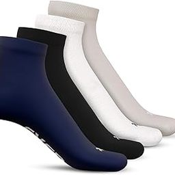 Bamboo Ankle Socks for Men & Women Office, Lounge, Cycling & Running Seamless, Super Soft, Breathable & Anti-Odor - Pack of 4-image-9